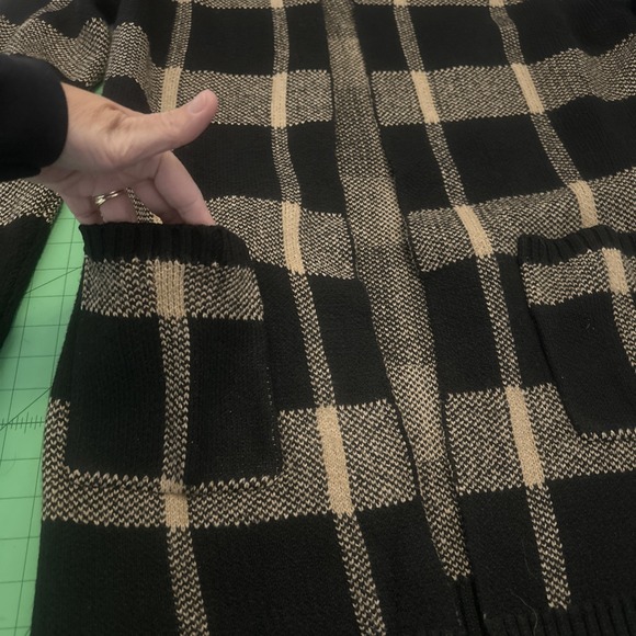 Womens Fashion Nova Cardigan Size Large How You Plaid Me Long Sleeve Open Front - Picture 5 of 6